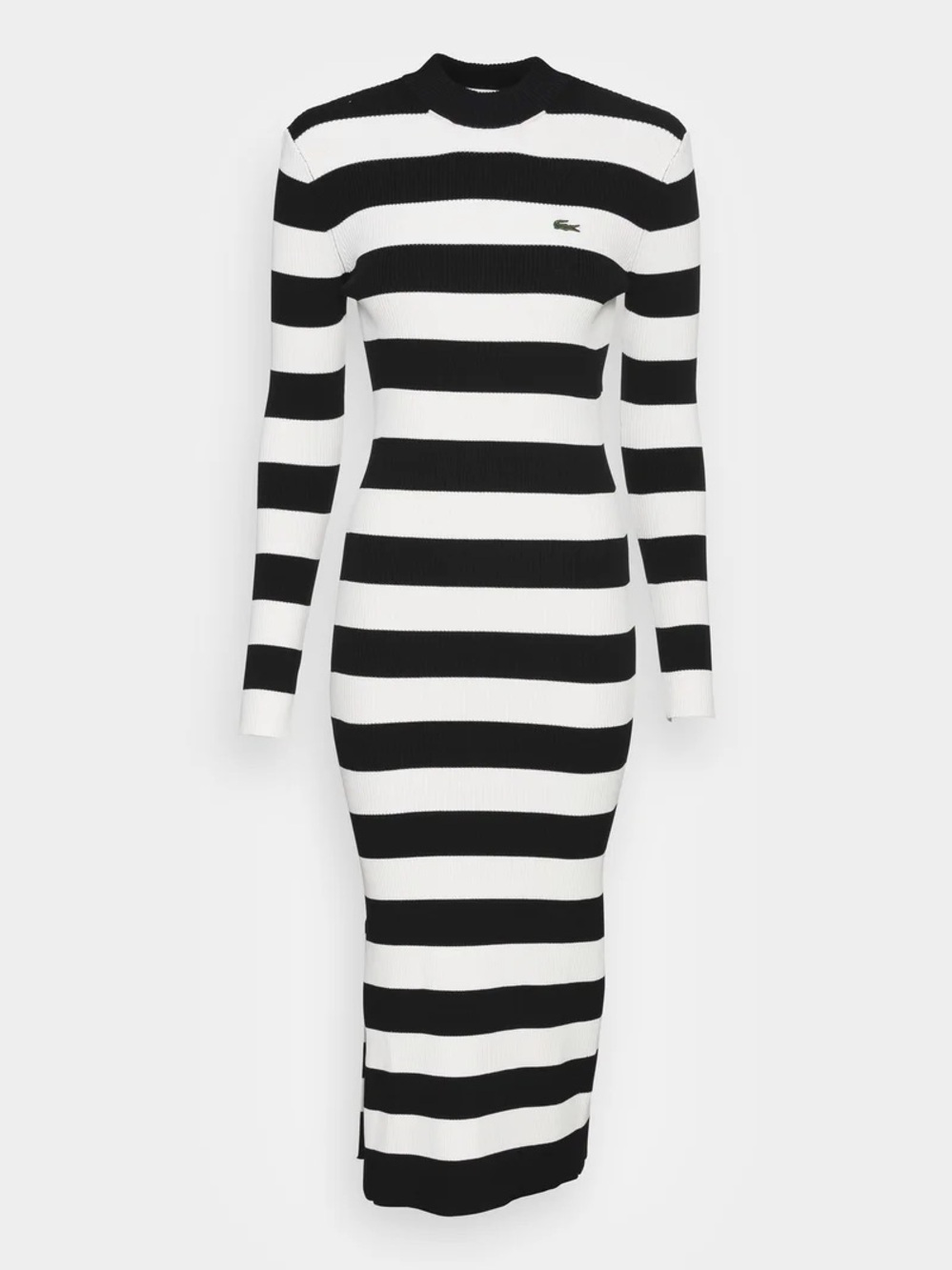 Lacoste Navy and White Striped midi/maxi dress 44